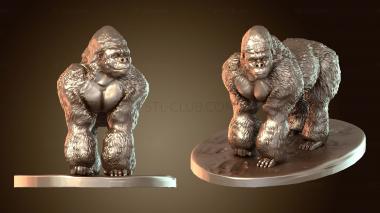 3D model Gorilla Wild Watching (STL)