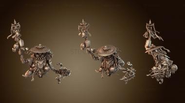 3D model Great Yokai Chiharu back lamp katana up (STL)