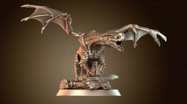 3D model Green Dragon Baby Scream (STL)