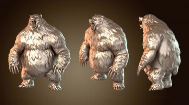 3D model Grizzly Bear (STL)