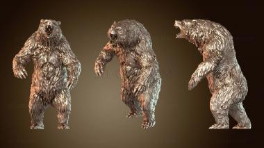 3D model Grizzly Bear Angry (STL)