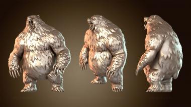 3D model Grizzly Bear Wild (STL)