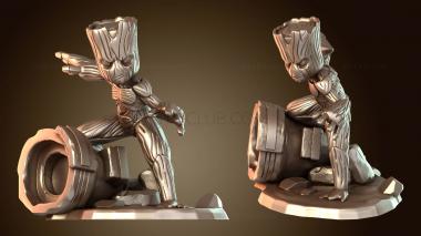 3D model Groot And Rocket Dynamic (STL)