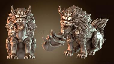 3D model Guardian Fu Dog Firebreath (STL)
