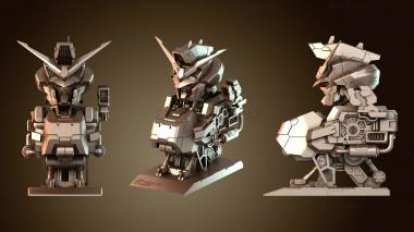 3D model Gundam Bust Command (STL)