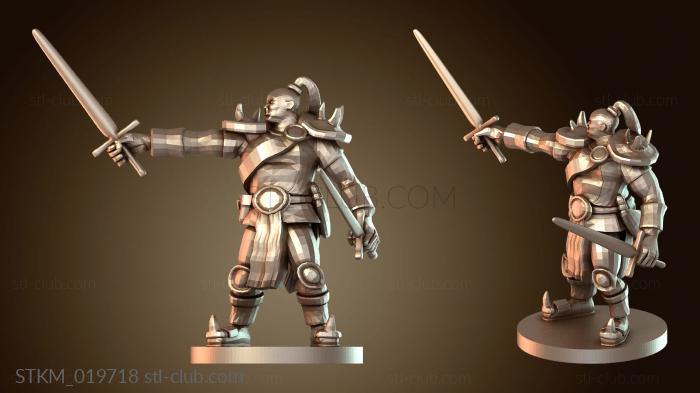 Статуэтки герои, монстры и демоны Half Orc Male Barbarian two swords