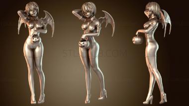 3D мадэль Девушка на Хэллоуин (STL)