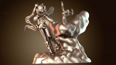 3D model Hatsune Miku Fly Trainer Pokemon statue (STL)