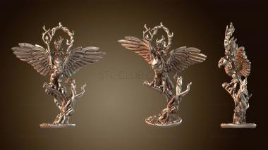 3D model Hawk rider sorceress Mystical (STL)