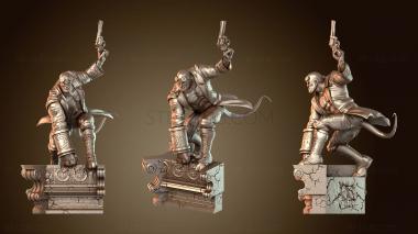 3D model Hellboy mesh Short Horns (STL)