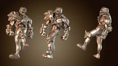 3D модель Голодный зомби-человек и орк (STL)