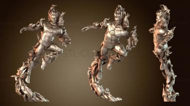 3D model Human Torch with flames Blazing (STL)