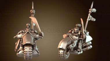 3D model Hunting Biker with Scars from the White Steppe Mrbrq Bikers Leader (STL)