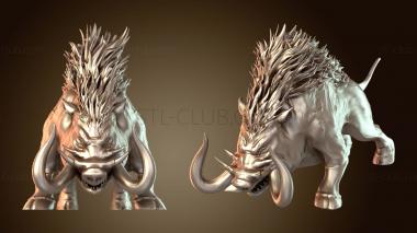 3D model Infested Woodlands Forest Boar Attacking (STL)