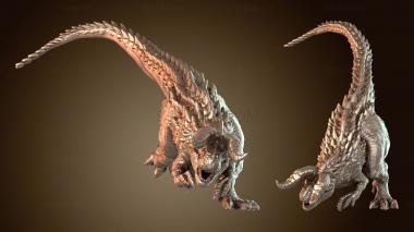 3D model Jurassic Carnotaurus Horn Attack Huge (STL)
