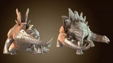 3D model Jurassic Stegosaurus Eating Huge (STL)