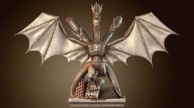3D model King Ghidorah Mesh Marked (STL)