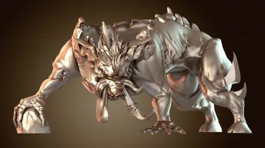3D model Kingdom Boar Monster Rampaging (STL)