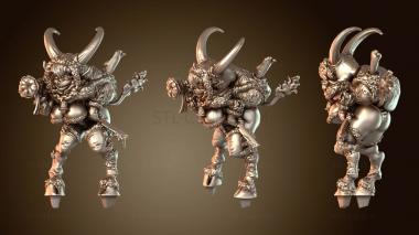 3D модель Девушка-Крампус и Чиби-Храбрая (STL)