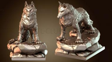 3D модель Куро и Широ Белый Волк (STL)