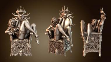 3D model Lingerie Girl on Throne (STL)