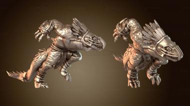 3D model Lizardmen Saurus Mid Hybrid (STL)