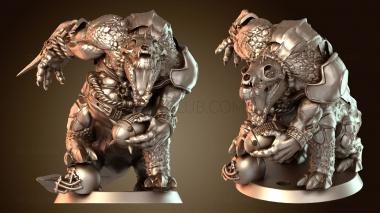 3D model Lizardmen Star Player Zoat (STL)