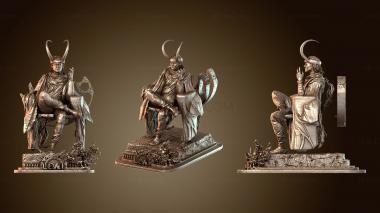 3D model Loki Throne Bust Shadowed Essence (STL)