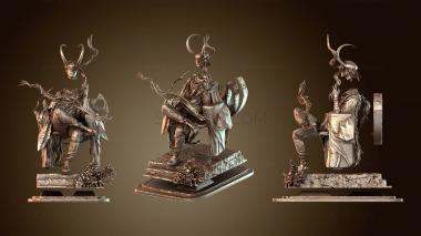 3D model Loki Throne Bust Silent (STL)