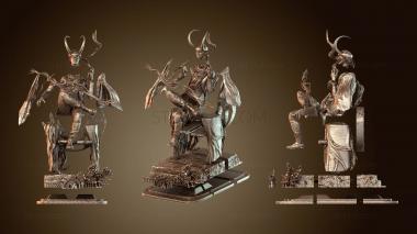 3D модель Статуя-бюст Локи на троне (STL)