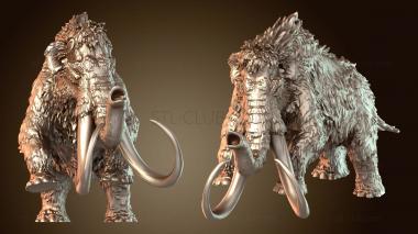 3D model Mammoth Attacking Huge (STL)
