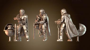 3D model Mandalorian and Baby Yoda Optim Grog Hold (STL)