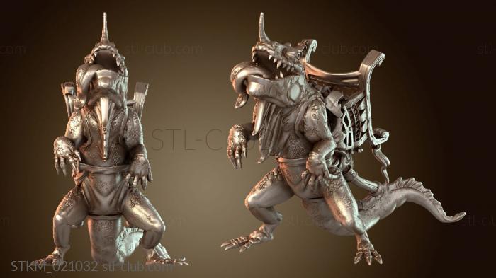 Статуэтки герои, монстры и демоны Mounted Lizard Mount C