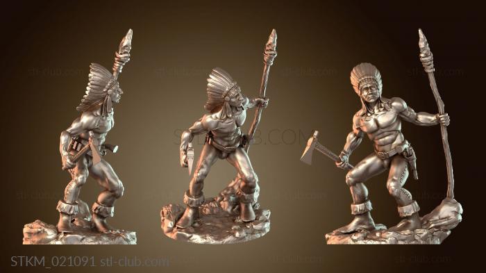Статуэтки герои, монстры и демоны Native American Figure Warrior