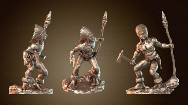 3D model Native American Figure Warrior (STL)