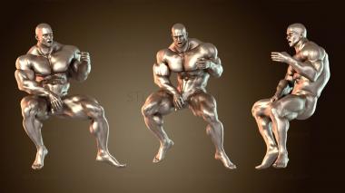 3D модель Обнаженная мускулистая фигура (STL)
