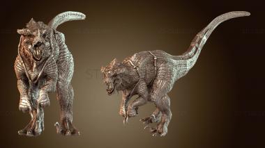 3D model One Armed Dino Jesus His Pet Tyrannosaur Grymloq (STL)