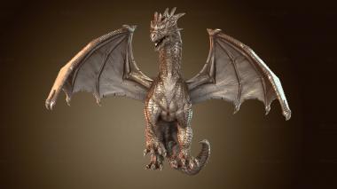 3D мадэль Враги Орконспирации Оргусс, Высокий Зеленый Дракон Один (STL)