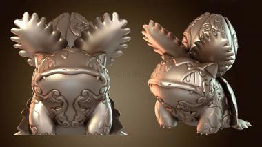3D model Pancham and Kangaskhan Ornamental (STL)