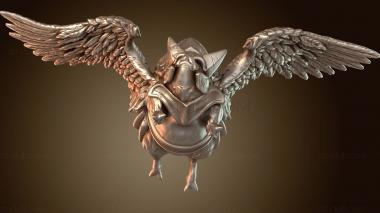3D model Pig Flying Mount Cloud Fiery (STL)