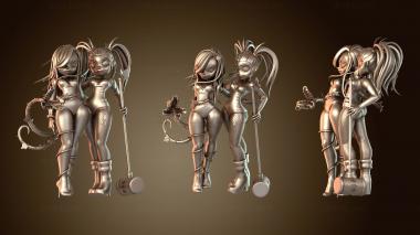 3D модель Кровавый дуэт Яда и Харли Квинн (STL)