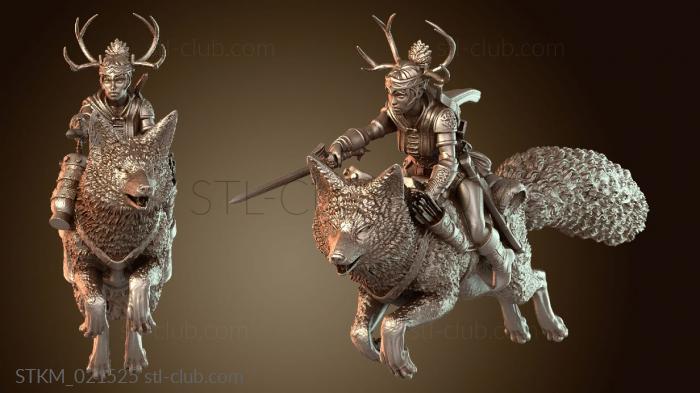 Статуэтки герои, монстры и демоны Queen on Fox Alternate Leader Foxqueenriderandfox