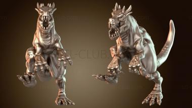 3D модель Хищные динозавры бушуют (STL)