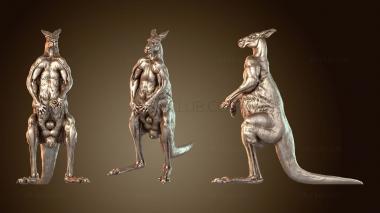 3D model Red Kangaroo Jack Male Stand (STL)