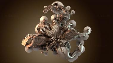 3D мадэль Реоны и другие рынки Чудовищная химера (STL)