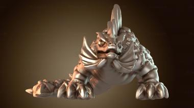 3D model Reptilian Fire Lizard (STL)