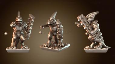 3D model Reptilian Fire Lizard Enraged (STL)