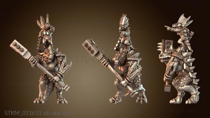 Статуэтки герои, монстры и демоны Герой-рептилоид с дубинкой