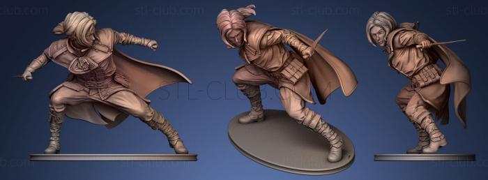 Halfling Rogue 3d  miniature