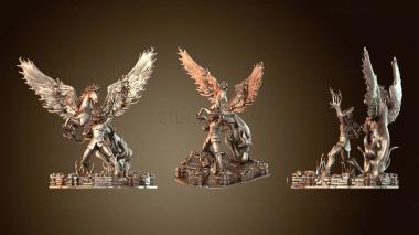 3D model Seiya and Pegaso Back Cosmos Foot (STL)